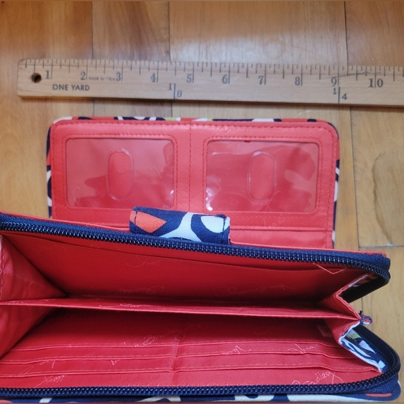 Vera Bradley Blue Turnlock Wallet - Picture 3 of 11